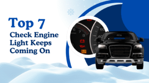 Check engine light on car dashboard