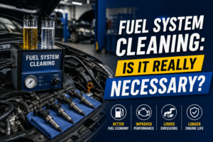 Fuel system cleaning service for improved engine performance.