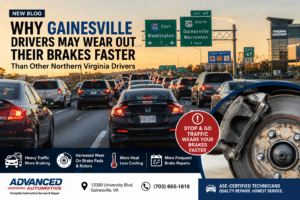 Why Gainesville Drivers May Wear Out Their Brakes Faster Than Other Northern Virginia Drivers